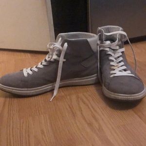 Diesel gray high top shoes